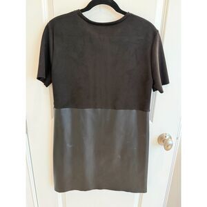 Zara vegan leather shift dress